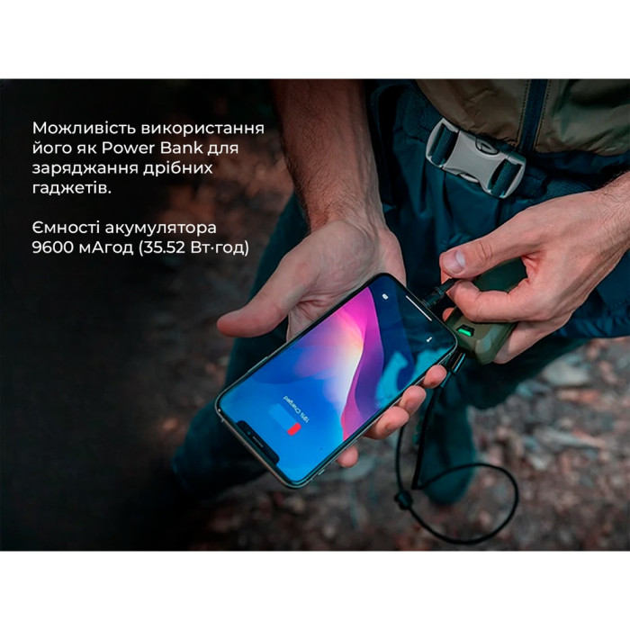 Портативний фумігатор-повербанк Flextail Max Repel S, графіт (MRS9600-GN-i)