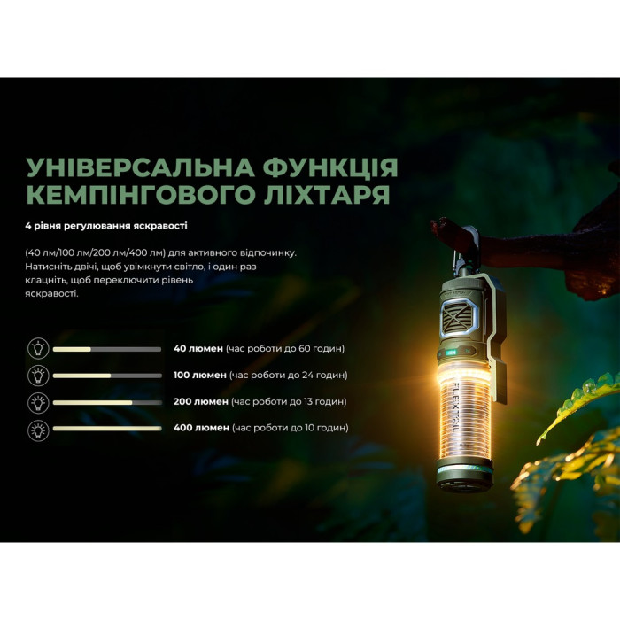 Фумигатор-фонарь кемпинговый Flextail Tiny Repel S, бежевый (TRS4800)