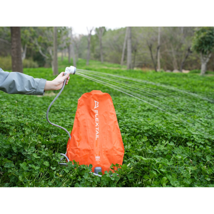Душ портативний із ємністю та насосом Flextail Tiny Shower Bag, 20л, помаранчевий (TSB-650)