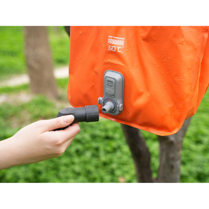 Душ портативний із ємністю та насосом Flextail Tiny Shower Bag, 20л, помаранчевий (TSB-650)