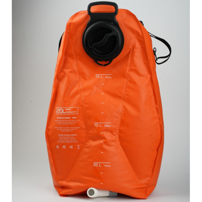 Душ портативний із ємністю та насосом Flextail Tiny Shower Bag, 20л, помаранчевий (TSB-650)