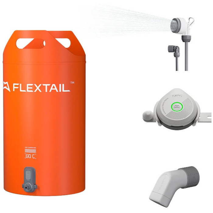 Душ портативний із ємністю та насосом Flextail Tiny Shower Bucket, 20л, помаранчевий (TSB-700)