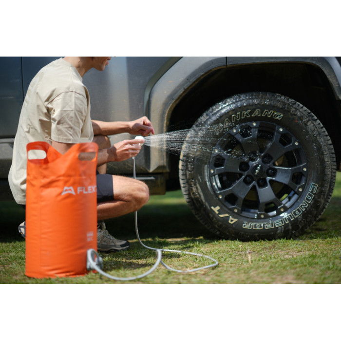 Душ портативний із ємністю та насосом Flextail Tiny Shower Bucket, 20л, помаранчевий (TSB-700)