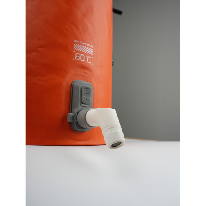 Душ портативний із ємністю та насосом Flextail Tiny Shower Bucket, 20л, помаранчевий (TSB-700)