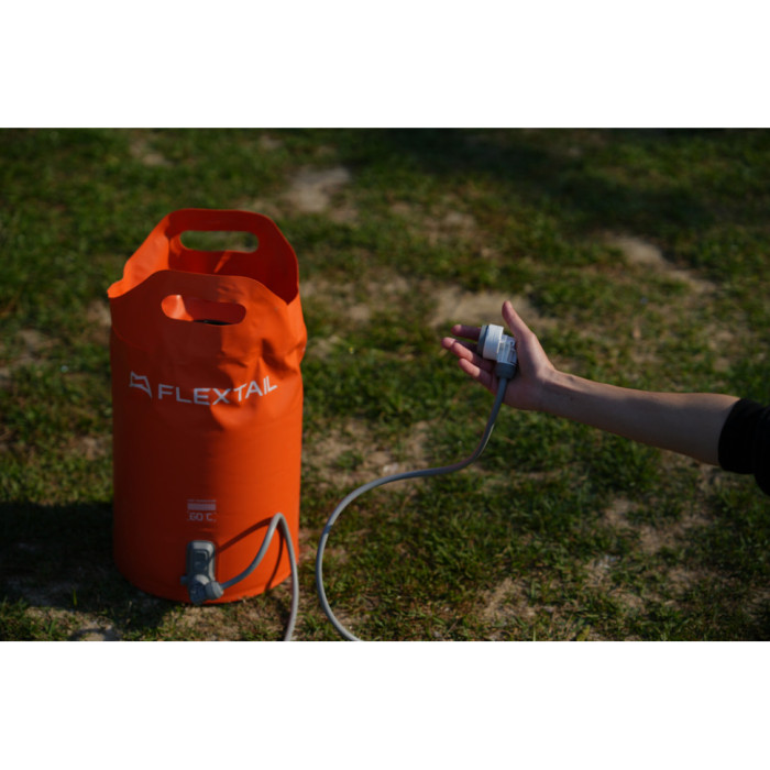 Душ портативний із ємністю та насосом Flextail Tiny Shower Bucket, 20л, помаранчевий (TSB-700)