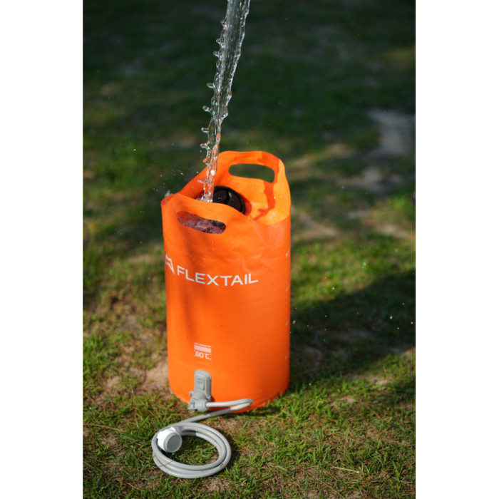 Душ портативний із ємністю та насосом Flextail Tiny Shower Bucket, 20л, помаранчевий (TSB-700)