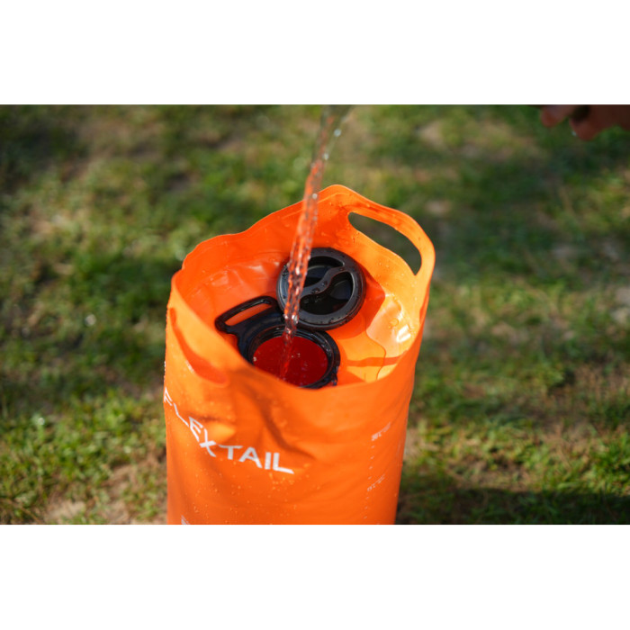 Душ портативний із ємністю та насосом Flextail Tiny Shower Bucket, 20л, помаранчевий (TSB-700)
