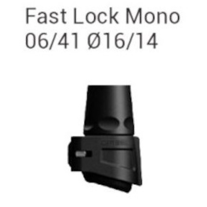 Затискне з'єднання для трекінгових палиць Gabel 06/41 Fast Lock Mono Ø16/14 black (034.0002)