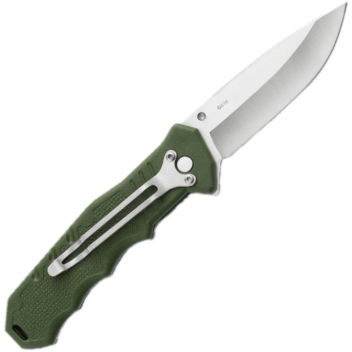Ніж складаний Ganzo G616-GR (7.9 см) 440C / ABS зелений (G616-GR)