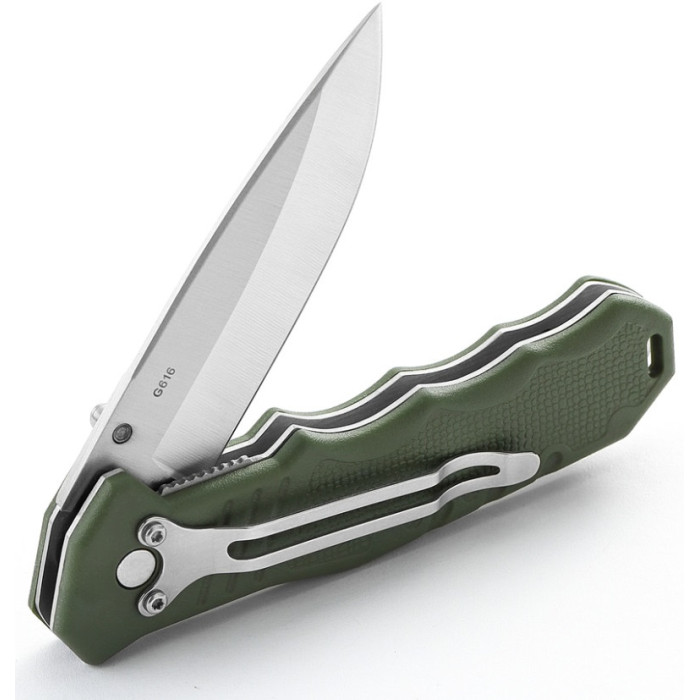Ніж складаний Ganzo G616-GR (7.9 см) 440C / ABS зелений (G616-GR)