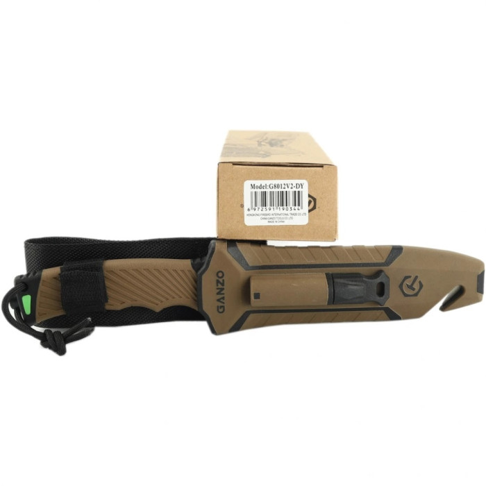 Нож Ganzo G8012V2 Brown (G8012V2-DY)