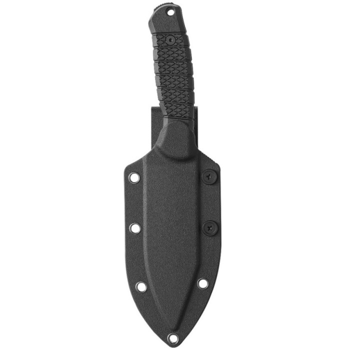 Нож Ganzo Bastion G808 (12.5 см) 8Cr14 / ABS серый с чехлом (G808-BK)