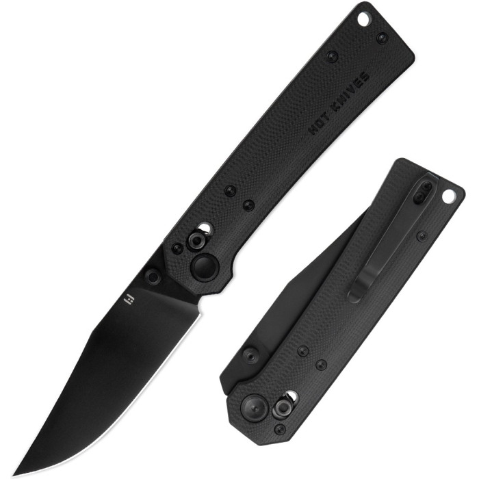 Нож складной Hightron Pathwright, 14C28N, G10, черный, черный клинок (HK03BLK)