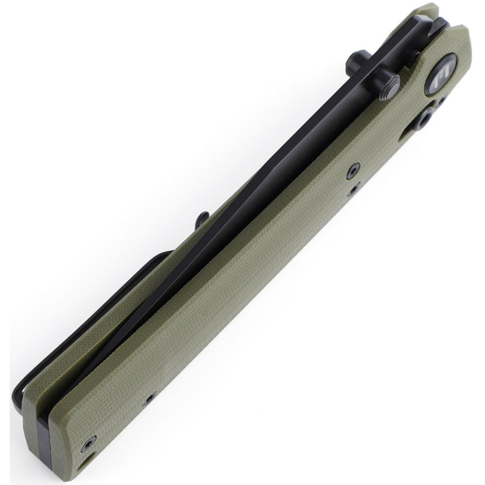 Нож складной Hightron Pathwright, 14C28N, G10, зеленый, черный клинок (HK03GRN)