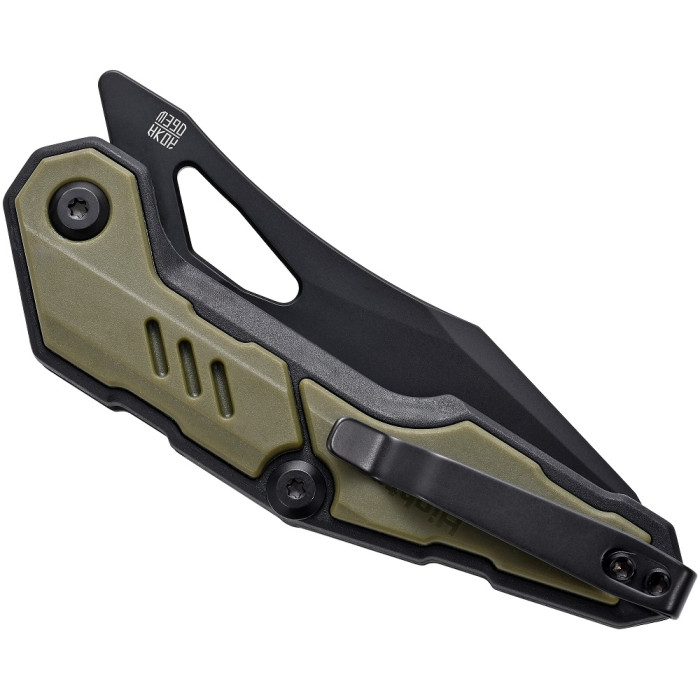 Нож складной Hightron Spectron, M390, GFN, зеленый, черный клинок (HK04GRN)