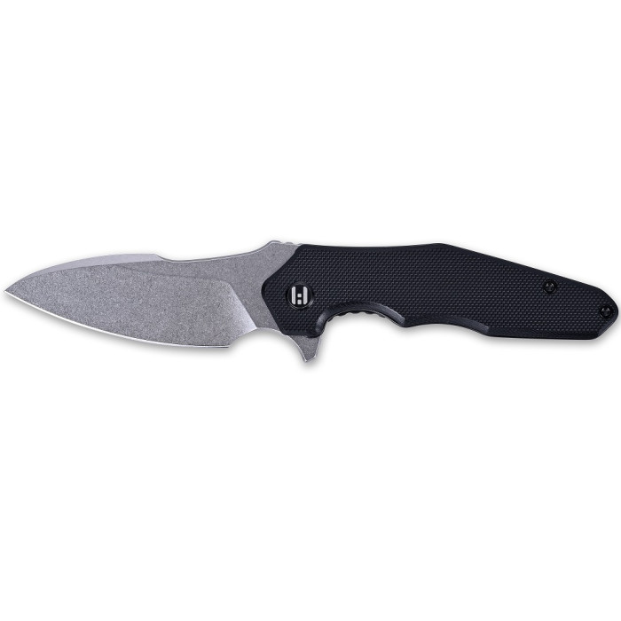 Нож складной Hightron Mini Ventura, D2, G10, черный, стальной stonewash клинок (HK05BLKS)