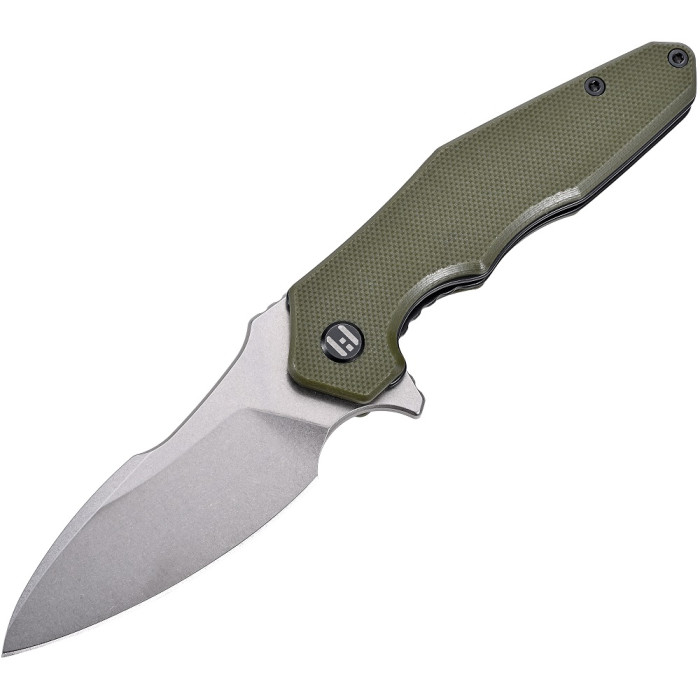 Нож складной Hightron Mini Ventura, D2, G10, зеленый, стальной stonewash клинок (HK05GRNS)