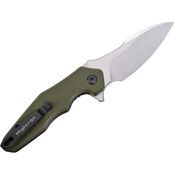 Нож складной Hightron Mini Ventura, D2, G10, зеленый, стальной stonewash клинок (HK05GRNS)