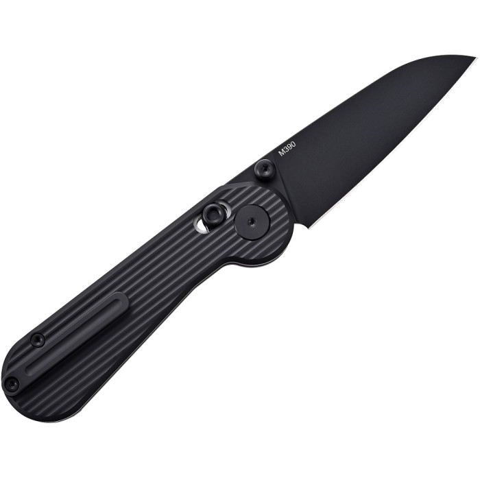 Нож-антистресс складной Hightron EdgePlay, M390, титан TC4, черный (HT01BLK)