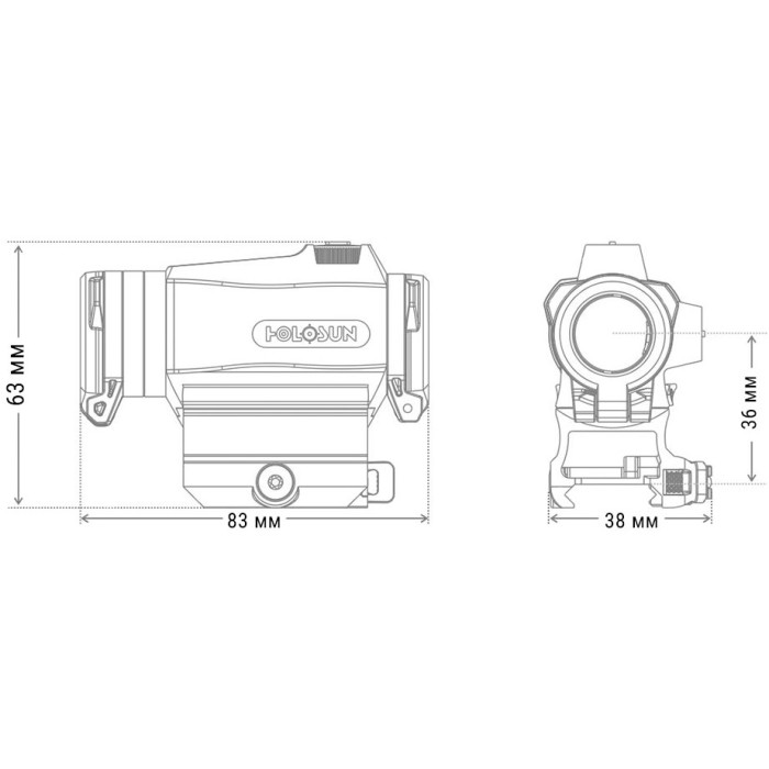 Прицел коллиматорный Holosun HE515CT-GR (747015)