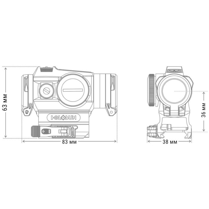 Прицел коллиматорный Holosun HE515GT-RD (747018)