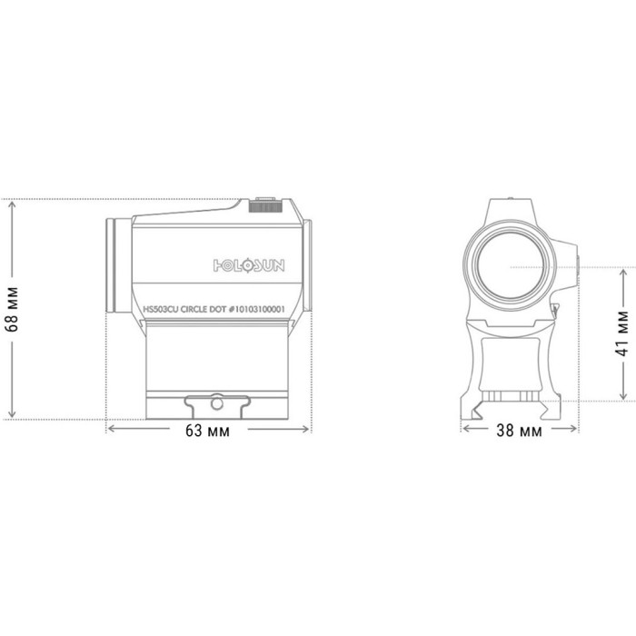 Приціл коліматорний Holosun HE503CU-GR (747023)