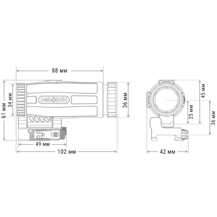 Збільшувач Holosun HM3X 3x magnifier (747035)
