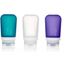 Набор силиконовых бутылочек Humangear GoToob+ 3-Pack Medium clear/purple/teal (022.0040)