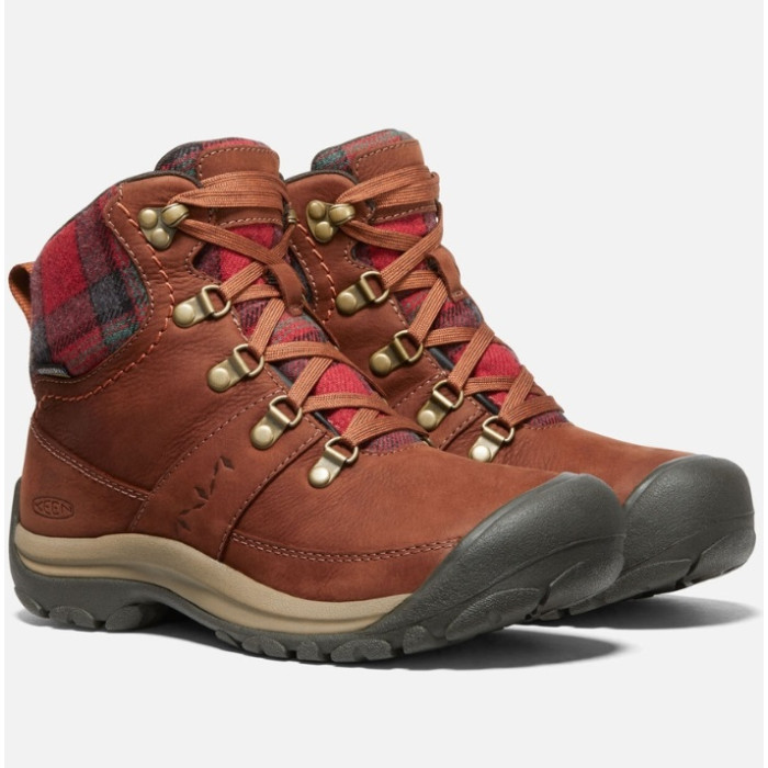 Черевики жіночі Keen Kaci III Winter Mid WP Tortoise Shell/Red Plaid (1026718)
