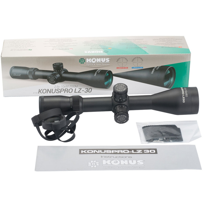 Приціл оптичний Konus KonusPro LZ-30 2.5-10x50 EWF 30/30 IR (7180)
