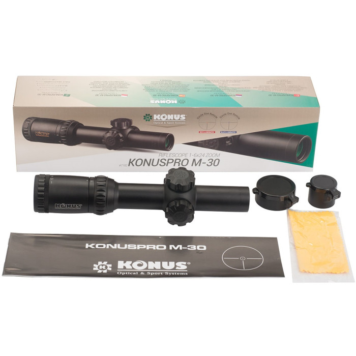 Приціл оптичний Konus KonusPro M-30 1-6x24 Circle Dot IR (7182)