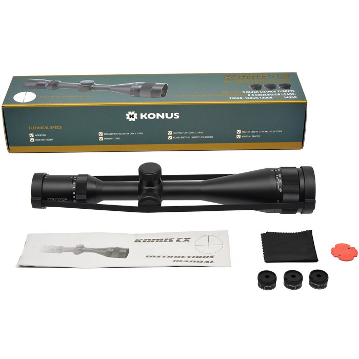 Приціл оптичний Konus CX 6-18x50 30/30 AO (7227)
