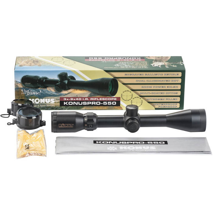 Приціл оптичний Konus Konuspro-550 3-9x40 BDC IR (7276)