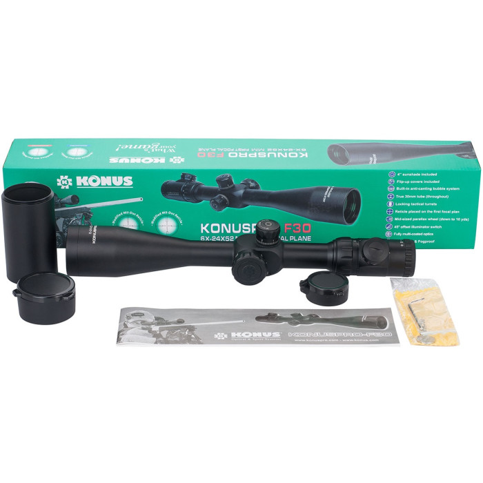 Приціл оптичний Konus KonusPro F-30 6-24x52 MIL-DOT IR FFP (7297)