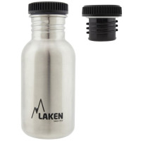 Фляга Laken Basic Steel Bottle 0,5L - PP Cap Transparent (BS50)