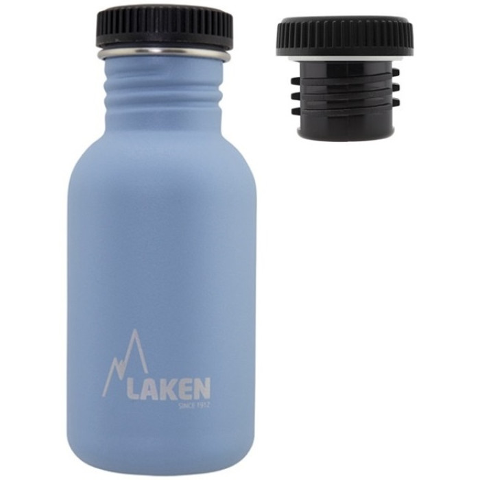 Фляга Laken Basic Steel Bottle 0,5L - PP Cap Blue (BS50AZ)