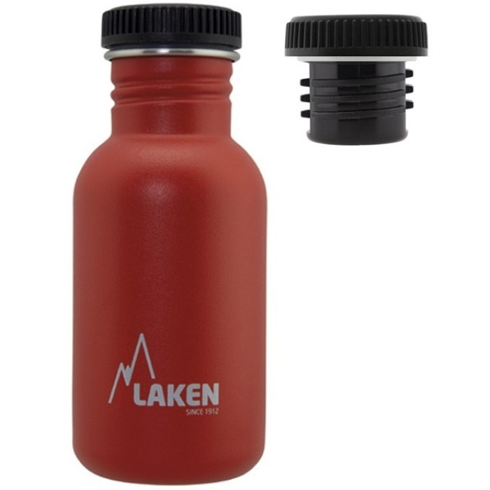 Фляга Laken Basic Steel Bottle 0,5L - PP Cap Red (BS50RO)