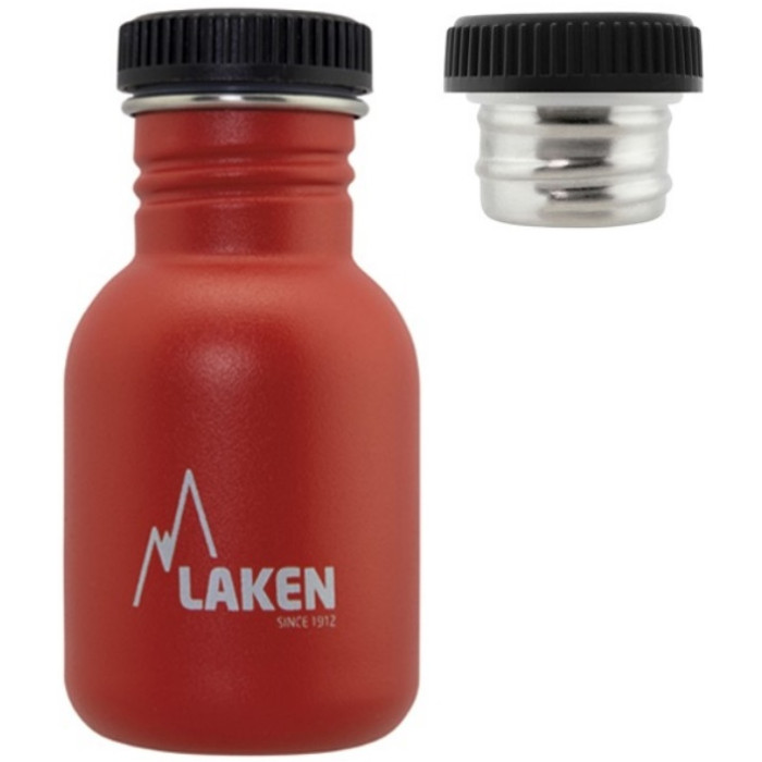 Фляга Laken Basic Steel Bottle 0,35L - P/S Cap Red (BSA35RO)