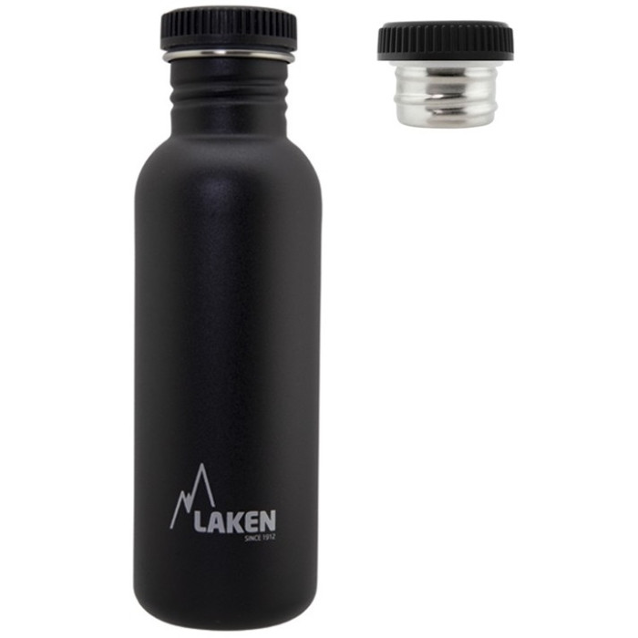 Фляга Laken Basic Steel Bottle 0,75L - P/S Cap Black (BSA75NE)