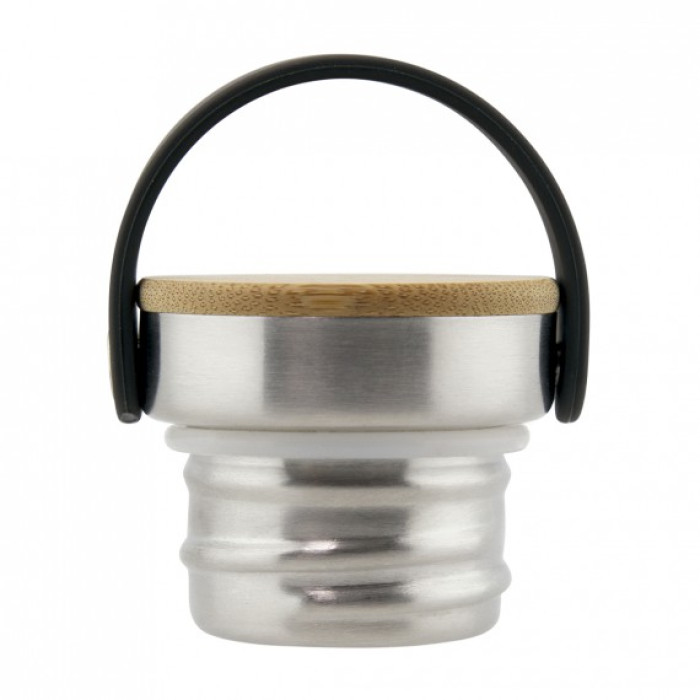 Фляга Laken Basic Steel Bottle 0,75L - Bamboo Cap Black (BSB75NE)