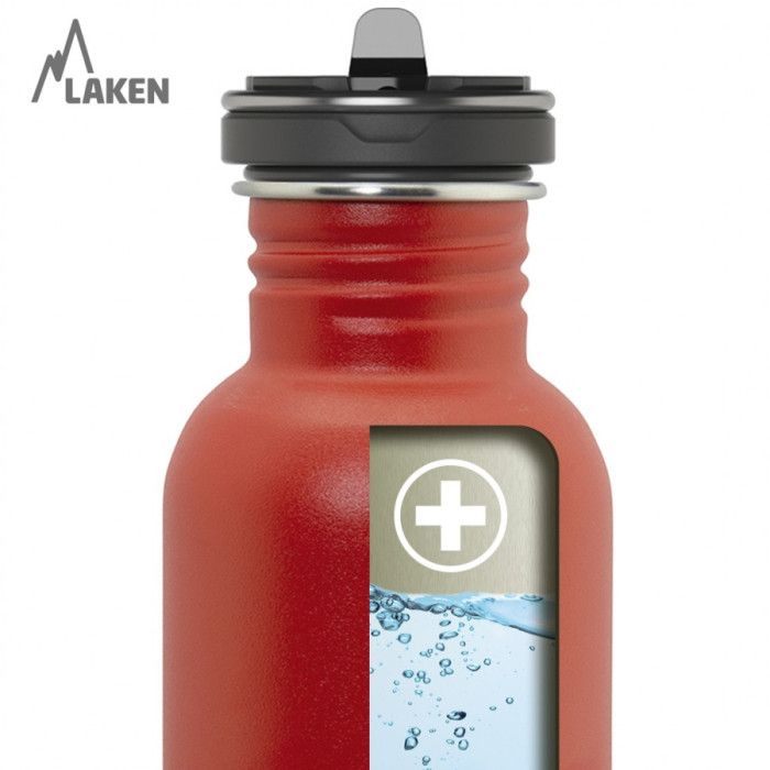 Фляга Laken Basic Steel Bottle 0,75L - Flow Cap Khaki (BSF75VO)