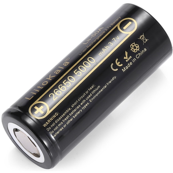 Акумулятор LiitoKala Lii-50A 5000 mAh 20A 26650 Li-ion (Lii-50A)