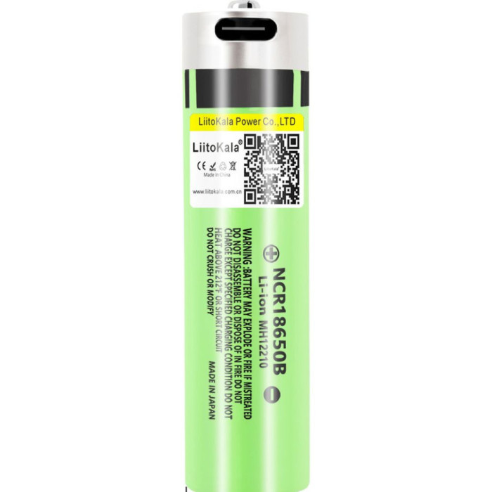 Аккумулятор LiitoKala Lii-USB-34B 18650 3400mah (Lii-USB-34B)