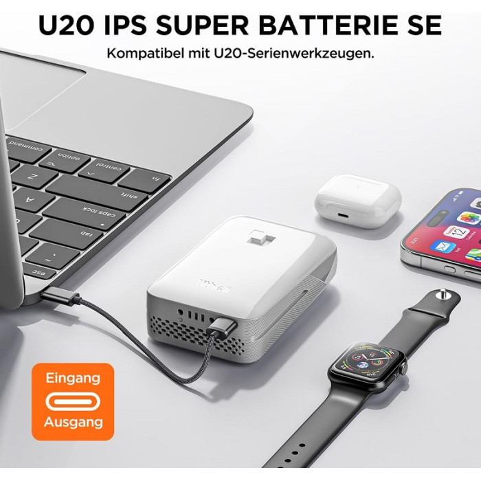 Акумуляторний кущоріз Litheli, живлення від повербанку (УМБ Litheli Power Bank 10000 mAh, 45 W, 2А в комплекті) (U20HT01-0U110)
