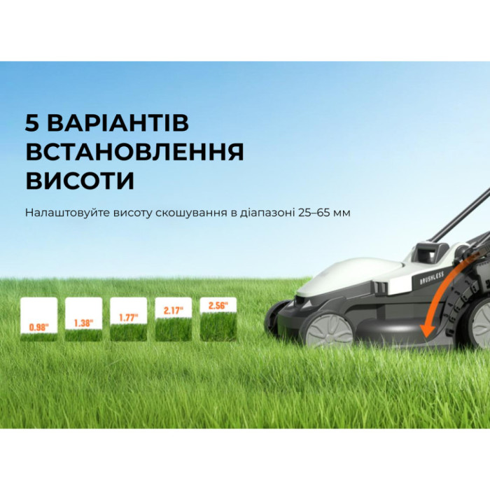 Акумуляторна газонокосарка Litheli, живлення від павербанку (УМБ Litheli Power Bank 20000 mAh, 45 W, 4А, 1 шт в комплекті) (U20LM00-0U120)