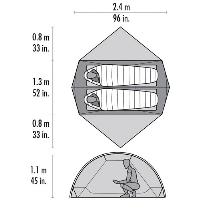 Палатка MSR Hoop 2 green (05140)