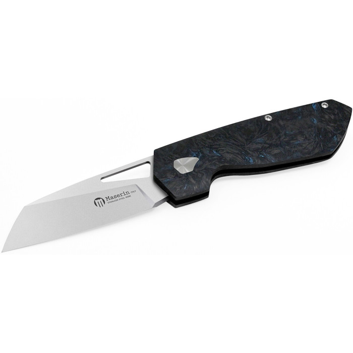 Ніж складаний Maserin W2, M390, fat carbon, синий (371/B)