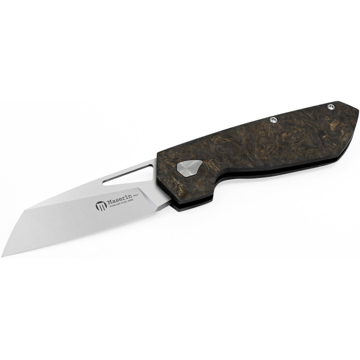 Ніж складаний Maserin W2, M390, fat carbon, чорно-золотистий (371/G)