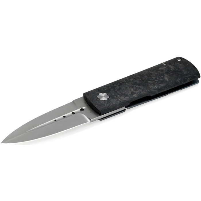 Ніж складаний Maserin Daga, Elmax, fat carbon, чорний (372/N)