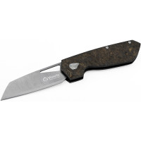 Ніж складаний Maserin W1 Tungsteno, карбід вольфрама, fat carbon, чорно-золотистий (373/WTG)